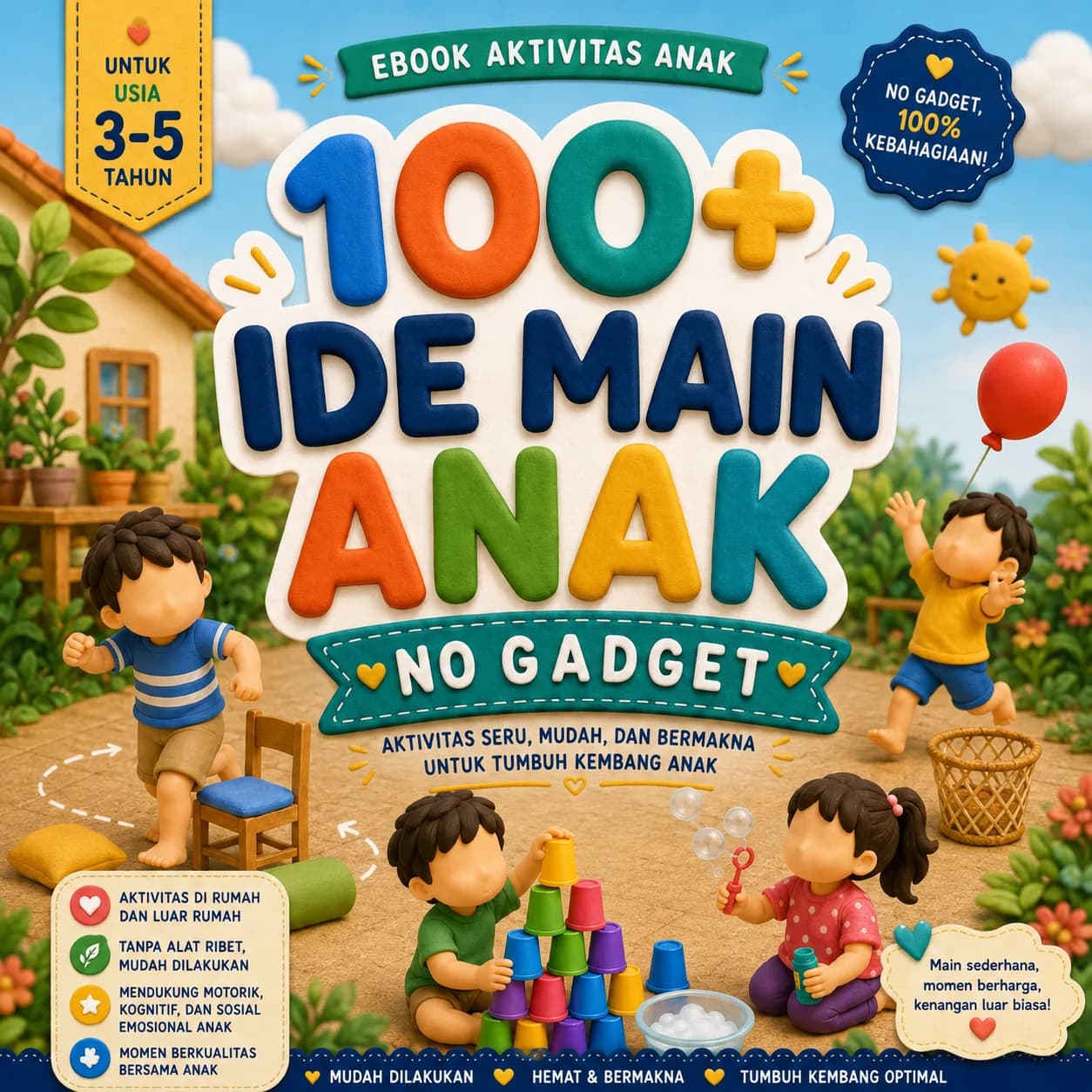 115 Ide Permainan Bersama Anak Tanpa Gadget + 3 Bonus